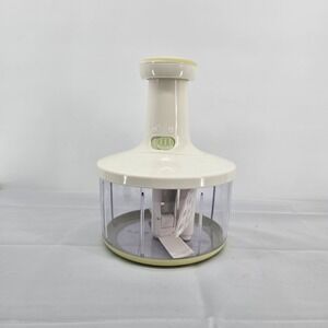 Princess House Specialty Press & Chop Manual Food Processor 345 White New